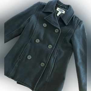 Old Navy Women's Black Double Breasted Pea Coat - Size XS